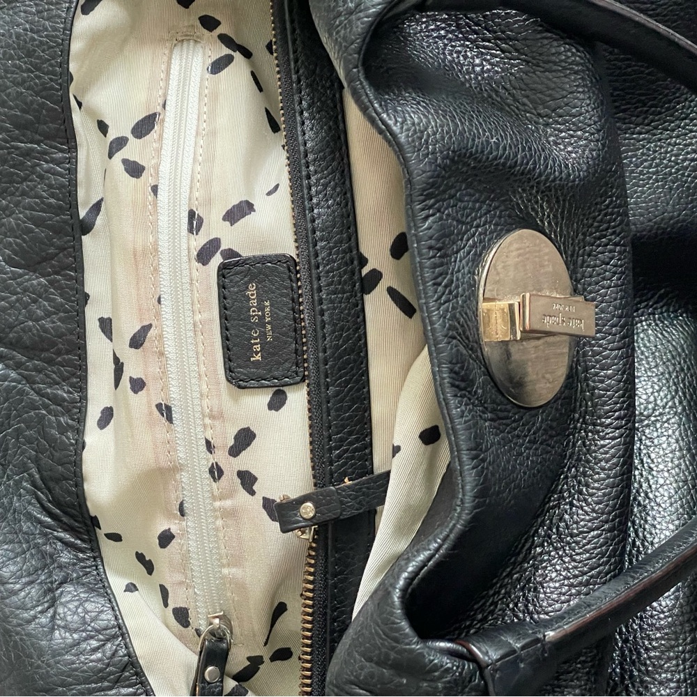 Kate Spade Vintage Leather Twist Lock Tote Shoulder Bag - Picture 7 of 10